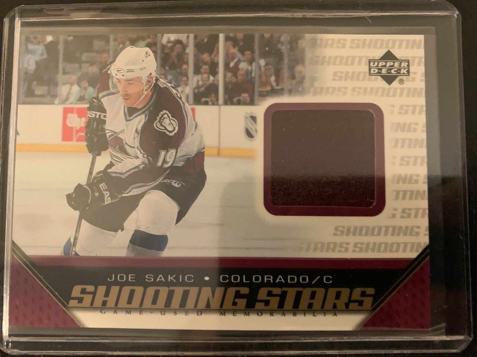 2005-06 Upper Deck Shooting stars Joe Sakic Jersey card