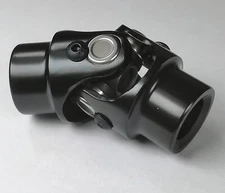 Black Single Universal Steering U-Joint Shaft 3/4" Smooth x 3/4" Smooth Round