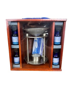 Aromatherapy Diffuser Three Essential 100% Pure Oils Five Tea Light_New Sealed!
