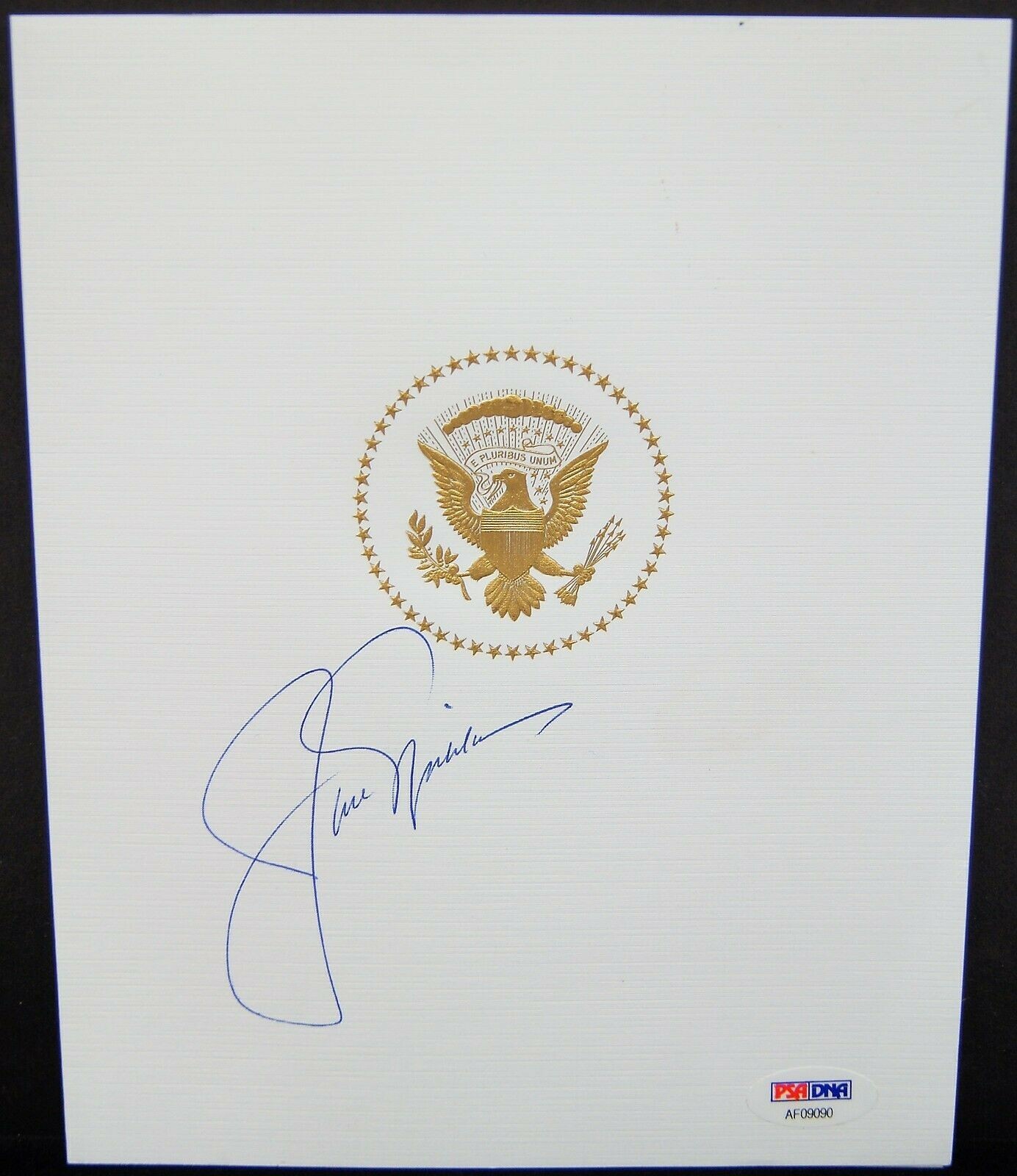 JACK NICKLAUS Golf PSA/DNA LOA Autographed White House Menu Jacket A6464 view 2