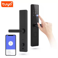 Tuya Smart Door Lock Fingerprint, Keyless Entry Door Lock with Handle