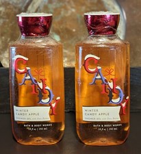 BATH  BODY WORKS WINTER CANDY APPLE SHOWER GEL WASH 10 OZ - LOT of 2 - SEALED
