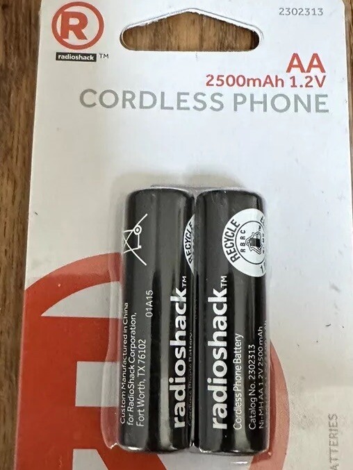 RadioShack 2500mAh"AA" Ni-MH Batteries, 1.2V/2500mAh - 2302313 RadioShack 2500mAh"AA" Ni-MH Batteries, 1.2V/2500mAh - 2302313
