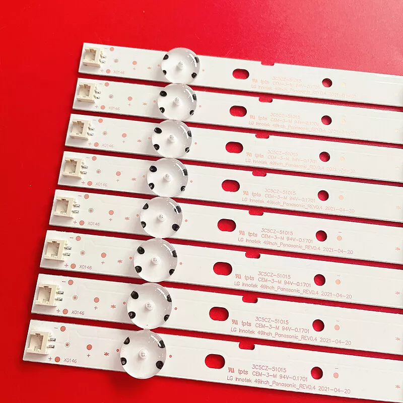 8Pcs LED Strips For Panasonic TZLP151KHAB1 TX-49ES500B TX