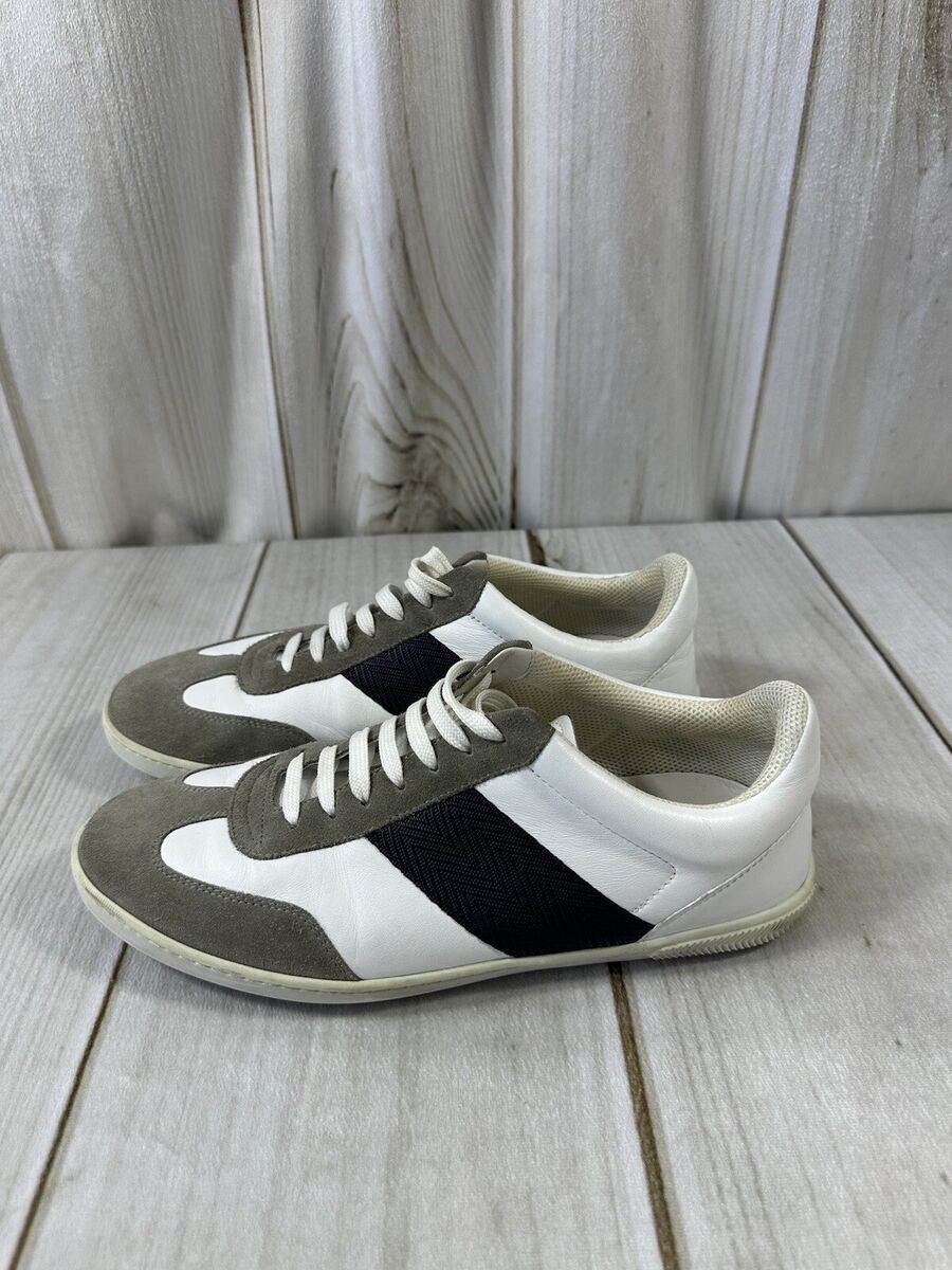 GIORGIO ARMANI Mens 9.5 Leather Fashion Sneakers Shoes White GIORGIO ARMANI Mens 9.5 Leather Fashion Sneakers Shoes White