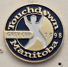 1998 Winnipeg Touchdown Manitoba Winnipeg Blue Bombers Grey Cup CFL football pin