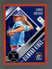 2018 OPTIC DIAMOND KINGS ORANGE HOLO PRIZM #3 CHRIS ARCHER JERSEY # 24/199