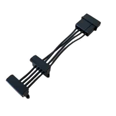 4Pin IDE Molex to 2-Port 15Pin SATA Hard Drive HDD SSD Power Supply Cable 10cm