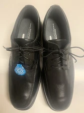 ROCKPORT Men's Size 10.5 W Black Dress Shoes Hydro Shield Waterproof  ADIPRENE