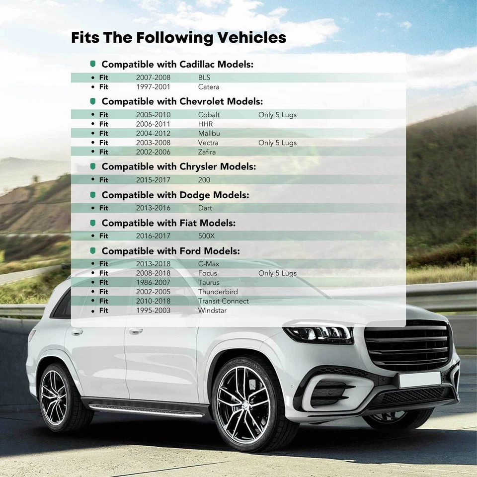 4x espaciadores de rueda 5x108 mm/5x110 mm 67,1 mm 12 mm para Chevy Ford Jeep Chrysler Dodge Foto 2 de 4