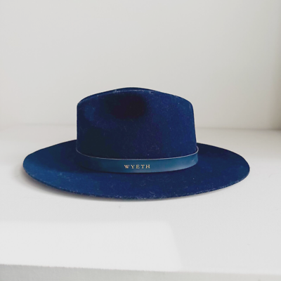 Wyeth Navy Blue Wool Felt Rancher Hat OS | eBay display picture 1
