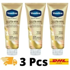 3x Vaseline Healthy Bright Gluta-Hya Serum Burst UV Lotion Flawless Glow 300ml