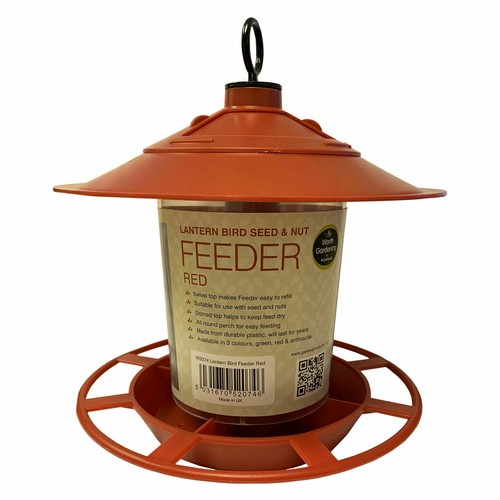 Garland Hanging Lantern Bird Seed & Nut Feeder Wild Bird Plastic Feeder 3 Colour - Picture 7 of 18
