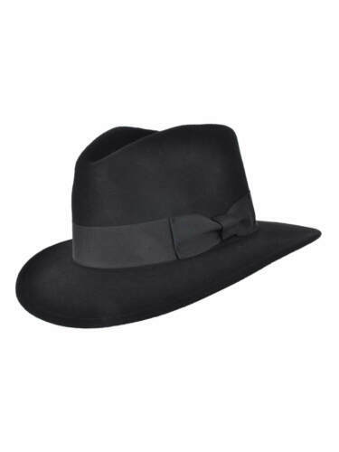 Chapeau Homme Scala Dorfman Pacific Classico - 100% Laine, Fait Main, Taille L, Noir, Occasion