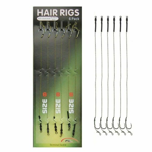 Angelhaken Karpfenhaken Gebunden HAIR RIGS Boiliehaken Haken Vorfach | 6er Pack - Bild 2 von 6