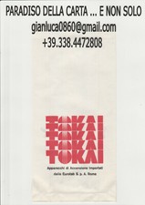 SACCHETTO CARTA, BUSTA VINTAGE PUBBLICITARIA Tabacco,Accendini Tokai, cm.12x25