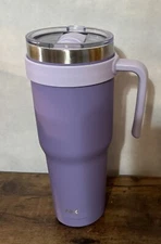 Zak! Everyday Smiles Thermal Tumbler 2 in 1 Lid Handle Purple 40 oz / 1.18 L