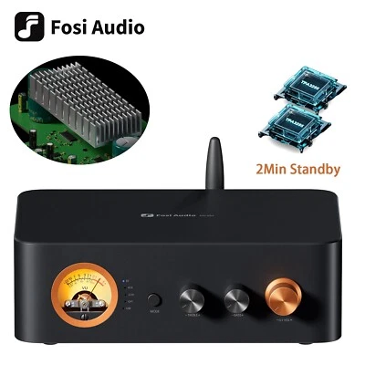 Amplificador completo Fosi Audio MC351 2.1 canales VU Meter con chips DAC TPA3255 BT5.0