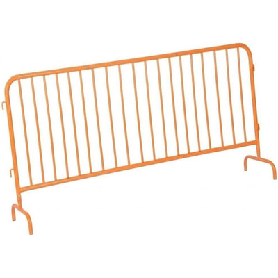 Heavy Duty Interlocking Steel Barricade 1 Pack High Visibility for Construction