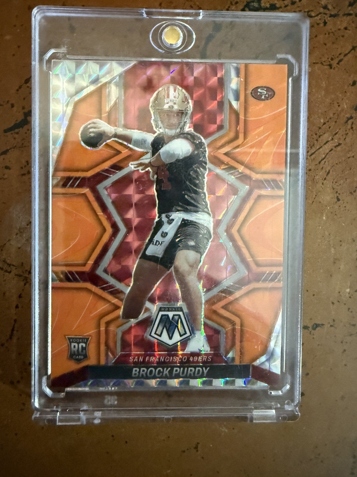 2022 Panini Mosaic - Rookies 49ers Brock Purdy #367 Reactive Orange Prizm Rookie