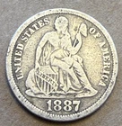 1887 Seated Liberty Dime - As Shown!