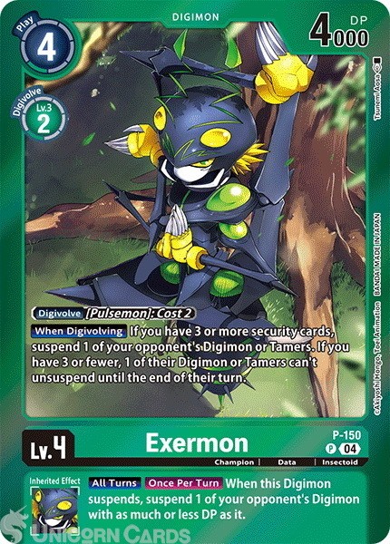 P-150 Exermon : Promo Alternative Art Digimon Card : Special Limited Set