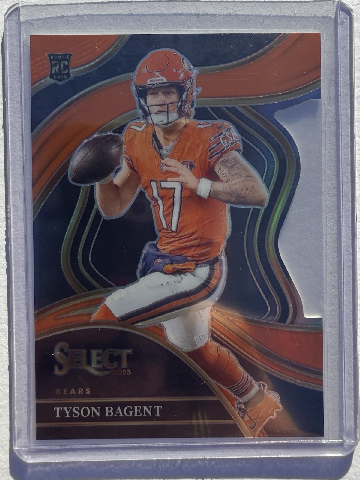 2023 Panini Select Tyson Bagent Orange Die Cut Club Level /399 #208 Bears