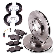 BREMSSCHEIBEN +BELÄGE +HANDBREMSE für MERCEDES E-KLASSE W211 S211 + CLS C219