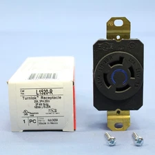 Pass & Seymour L1520-R Twist Lock Outlet Turnlok Receptacle L15-20R 20A 250V 3Ø