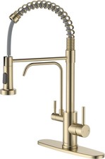 APPASO Gold Kitchen Faucet with Water Filter, Brushed Sink