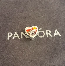 Pandora South Dakota Heart Charm Travel S925 Sterling Silver Jewelry