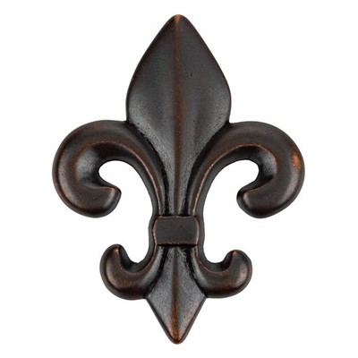 Fleur-de-Lis Oil Rubbed Bronze Drawer Knob | 2 1/2'' x 1 3/4'' | Handle for Ant...
