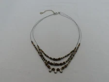 Estate Silpada Sterling Silver Unusual 16" Triple Strand Necklace ZH-23