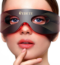 Red Light Therapy for Eyes, 3 Modes Under-Eye Red Light Eye Mask, Eye Massager f