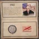 1941  Walking Liberty Half-Dollar and Stamp Collection