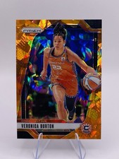 2024 Panini WNBA #35 Veronica Burton Ice Orange Prizm Connecticut Sun Card