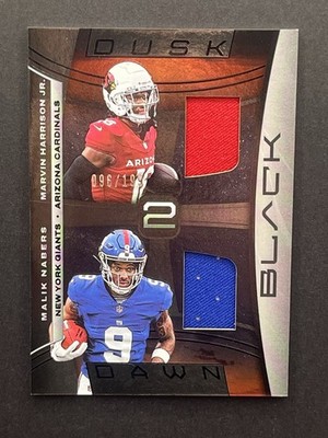 2024 Panini Black Malik Nabers Marvin Harrison Jr. /199 Dusk 2 Dawn Dual Patch