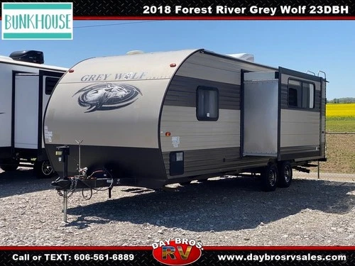 18 Forest River Grey Wolf 23DBH Travel Trailer Towable RV Bunkhouse Camper Slide