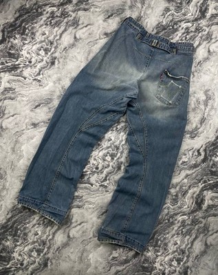 Vintage Levi s Engineered Twisted Seams Cinch Denim Jeans Men Size 30х34 Blue 