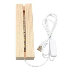 LED Wooden Light Display Bases – USB-Powered Stands for Resin Art & Acrylic