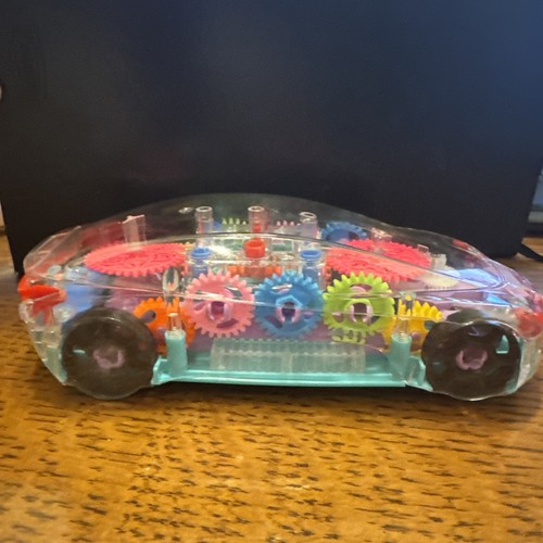 Light up Transparent Sensory Car Toy BUMP AND GO -- SO FUN!