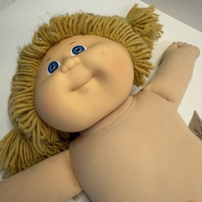Vintage 1985 Cabbage Patch Kid 18  Coleco Blue Signature Nude TLC