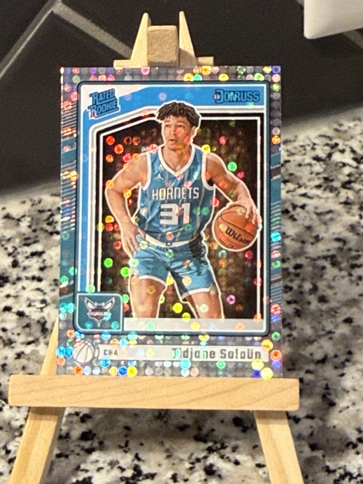 2024-25 Donruss Basketball Disco Holo Tidjane Salaun Rated Rookie #229 Hornets