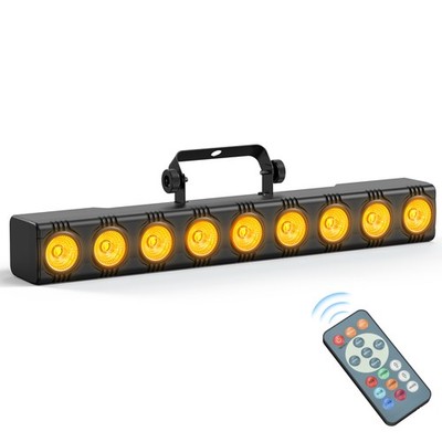 2 PCS Wall Wash Light Bar 9 LED RGBW 4in1 DMX Stage DJ Party Strobe Beam Light
