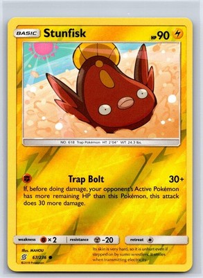 Stunfisk 67/236 Common Unified Minds Pokemon Reverse Holo NM/M 529d-8