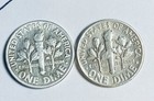 1952-1961  P Silver Roosevelt Dime, 2 dime from those — photo 2