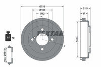 2X Bremstrommel Hinterachse FüR Suzuki Ignis III Swift V