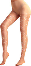 Women'S Sparkle Stockings, Sheer Tights Party Rhinestone Pantyhose