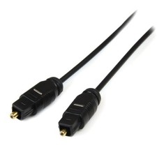 StarTech 15 ft Thin Toslink Digital Optical SPDIF Audio Cable THINTOS15