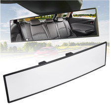 12 Inch Panoramic Rear View Mirror Clip On Wide Angle Car Suv Truck